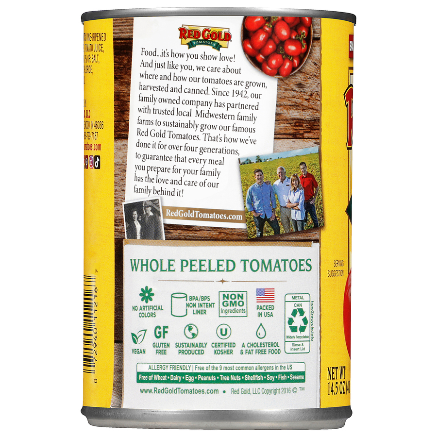 Canned Whole Peeled Tomatoes 14.5 oz Image:2