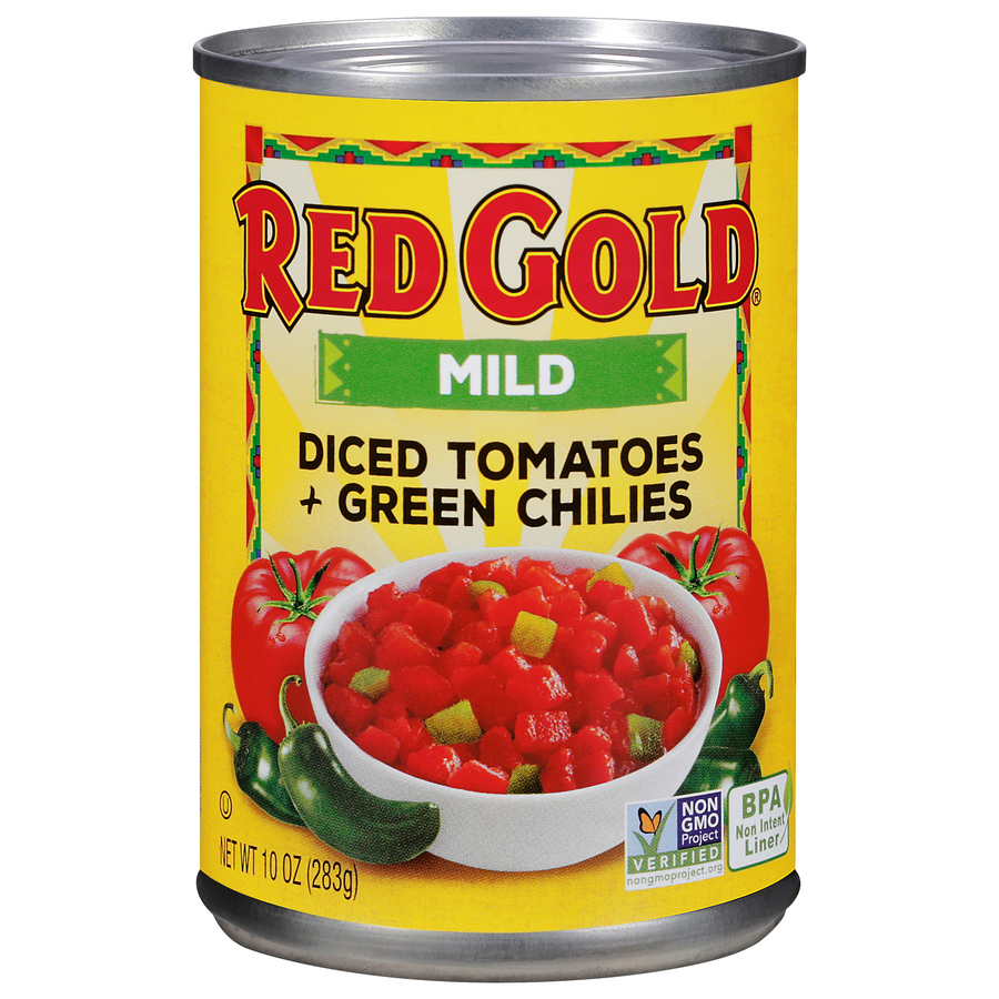 Mild Diced Tomatoes + Green Chilies 10 oz Image:1