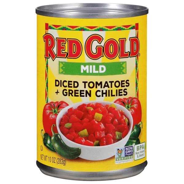 Mild Diced Tomatoes + Green Chilies 10 oz