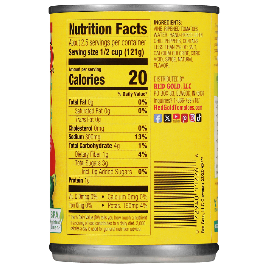 Mild Diced Tomatoes + Green Chilies 10 oz Image:3