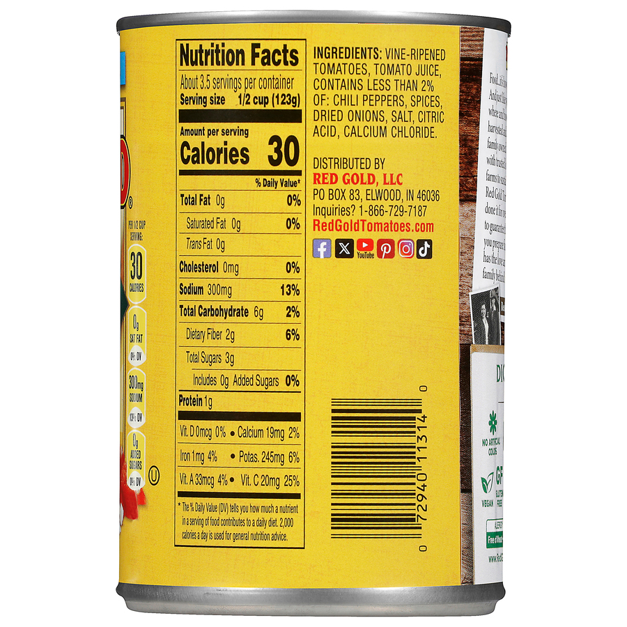 Chili Ready Canned Diced Tomatoes with Onions 14.5 oz Image:3