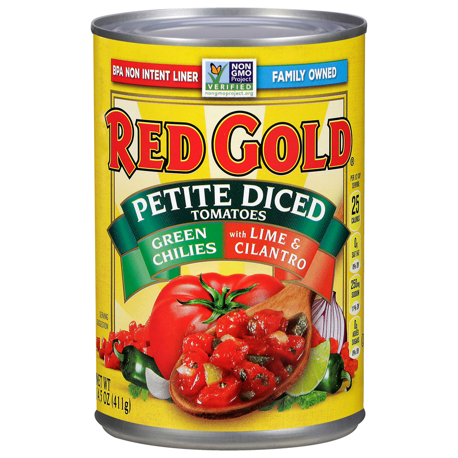 Petite Diced Tomatoes with Lime & Cilantro 14.5 oz Image:1