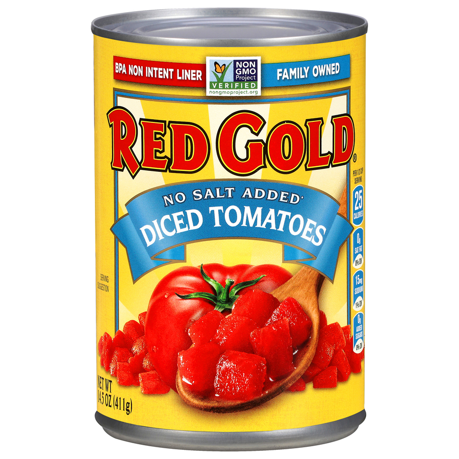 Canned Diced Tomatoes No Salt Added 14.5 oz Image:1