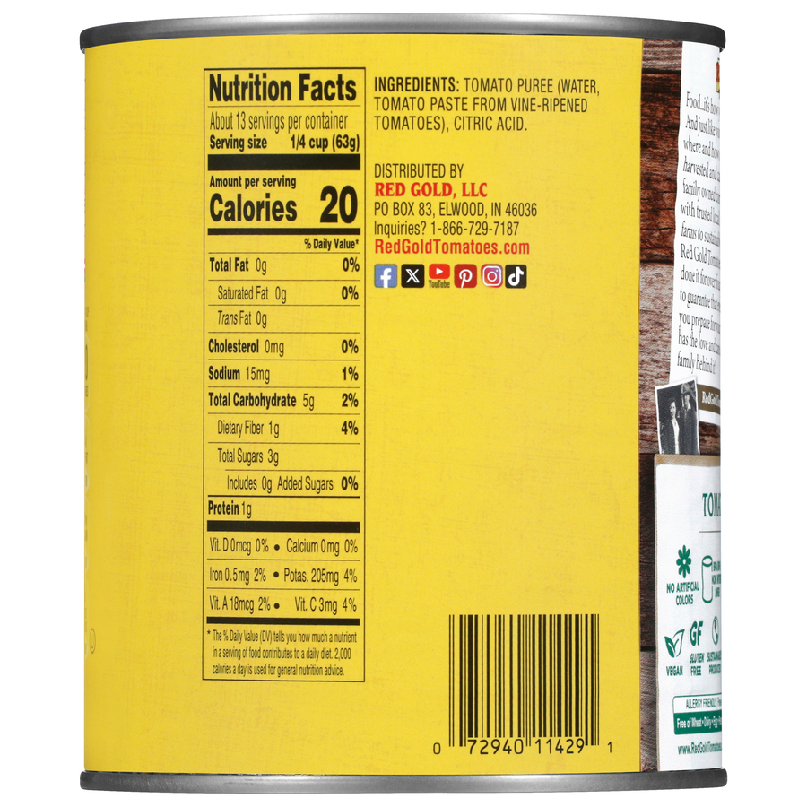 Canned Tomato Puree 29 oz Image:3