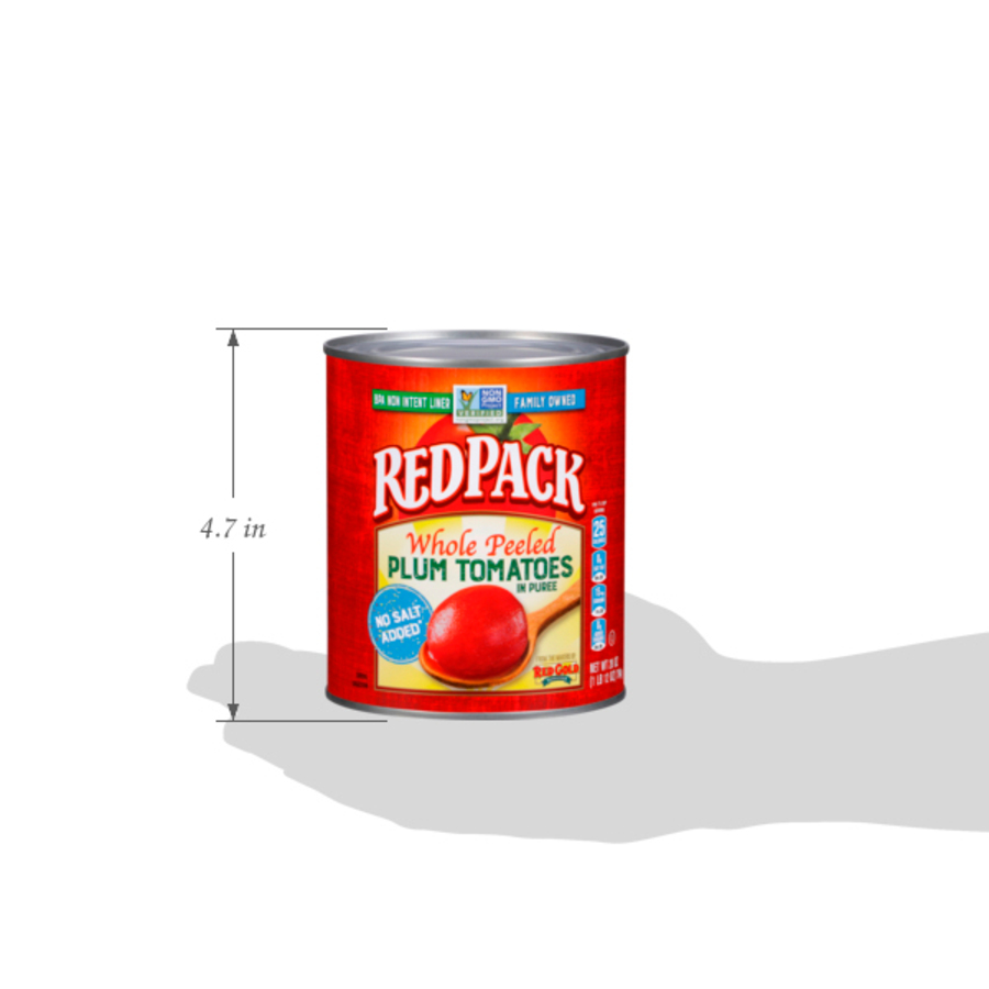 Canned Whole Peeled Plum Tomatoes No Salt Added 28 oz Image:4