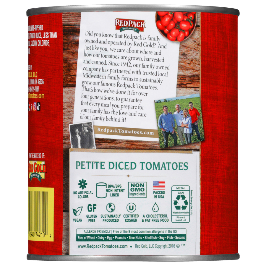 Redpack Canned Petite Diced Tomatoes 28 oz Image:2