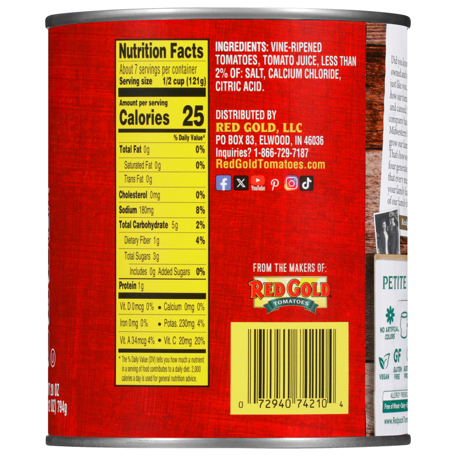 Redpack Canned Petite Diced Tomatoes 28 oz Image:3