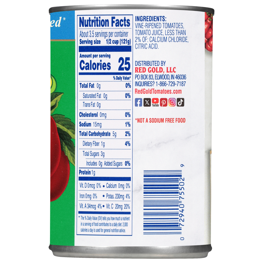 No Salt Added Diced Tomatoes 14.5 oz Image:3