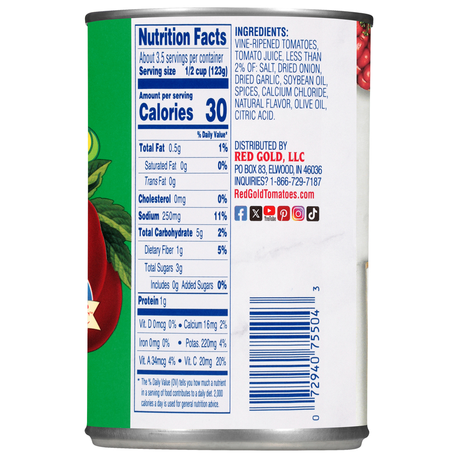 Diced Tomatoes Basil, Garlic & Oregano 14.5 oz Image:3