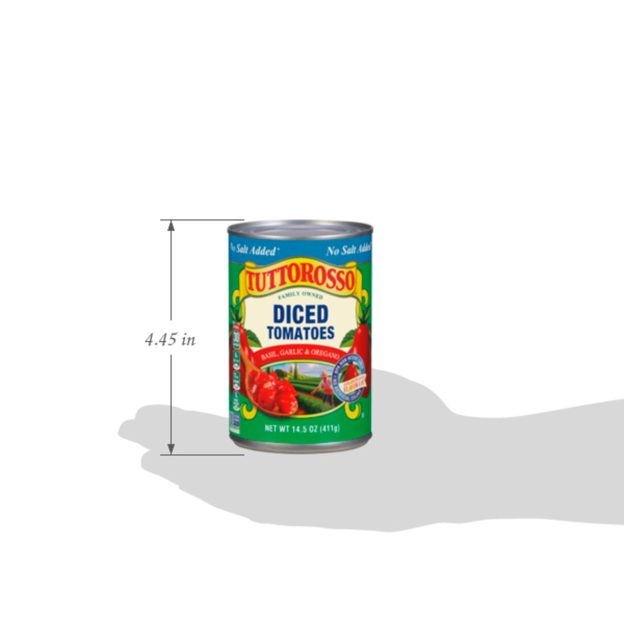 No Salt Added Diced Tomatoes Basil, Garlic & Oregano 14.5 oz Image:4
