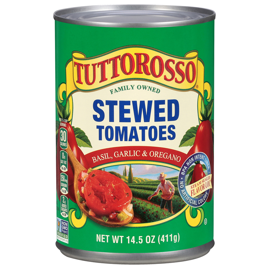 Stewed Tomatoes Basil, Garlic & Oregano 14.5 oz Image:1