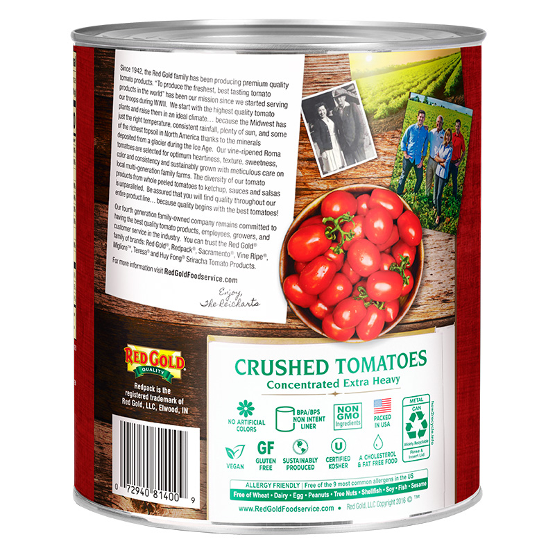 #10 Redpack Crushed Tomatoes Concentrated Extra Heavy Image:2