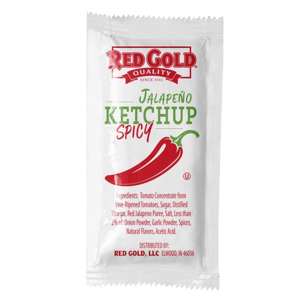 7 gr 1000 ct Red Gold® Spicy Jalapeno Ketchup