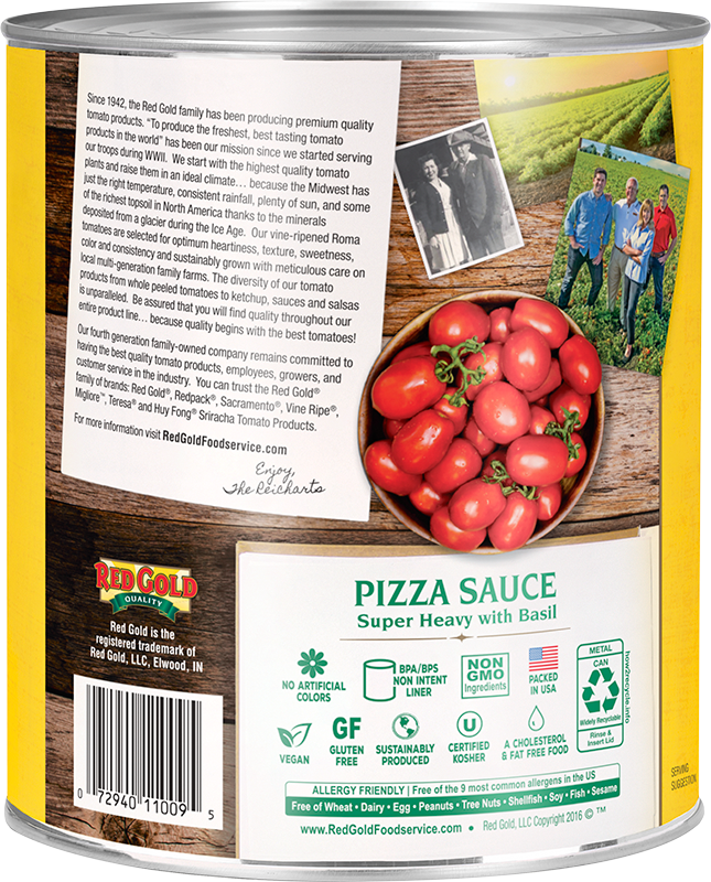 #10 Red Gold® Pizza Sauce Extra Heavy with Basil Image:2