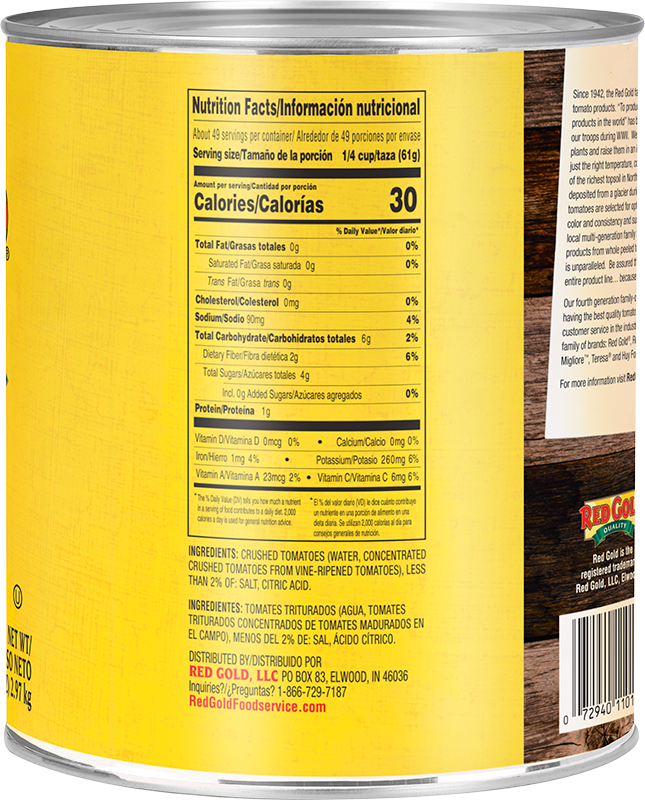 #10 Red Gold® Crushed Tomatoes Concentrated Super Heavy Image:3