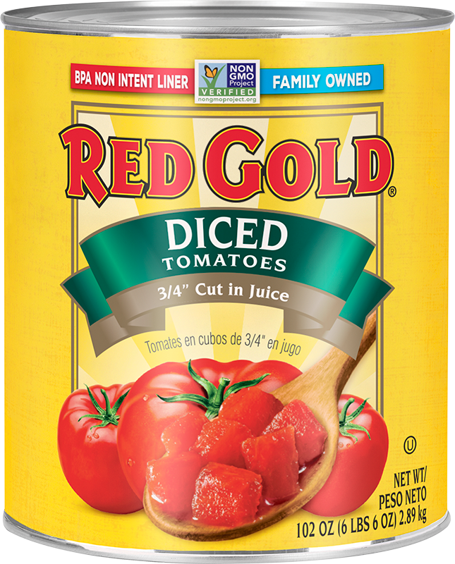 #10 Red Gold® Diced Tomatoes 3/4″ cut in Juice Image:1