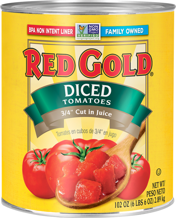 #10 Red Gold® Diced Tomatoes 3/4″ cut in Juice