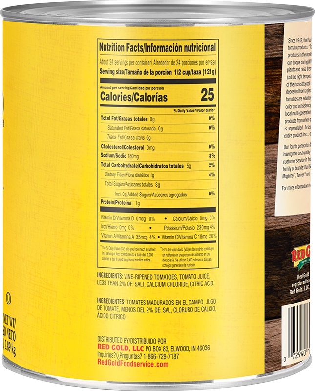 10 Red Gold® Diced Tomatoes 3/4