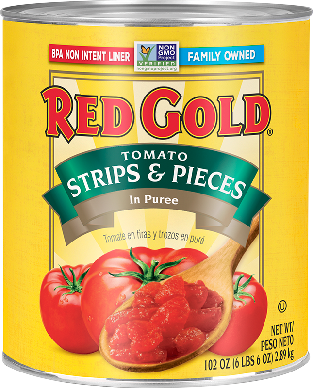 #10 Red Gold® Tomato Strips & Pieces in Puree Image:1