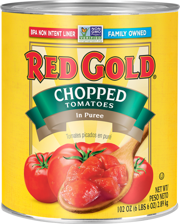 Red Gold® Canned Chopped Tomatoes in Puree #10 Cans