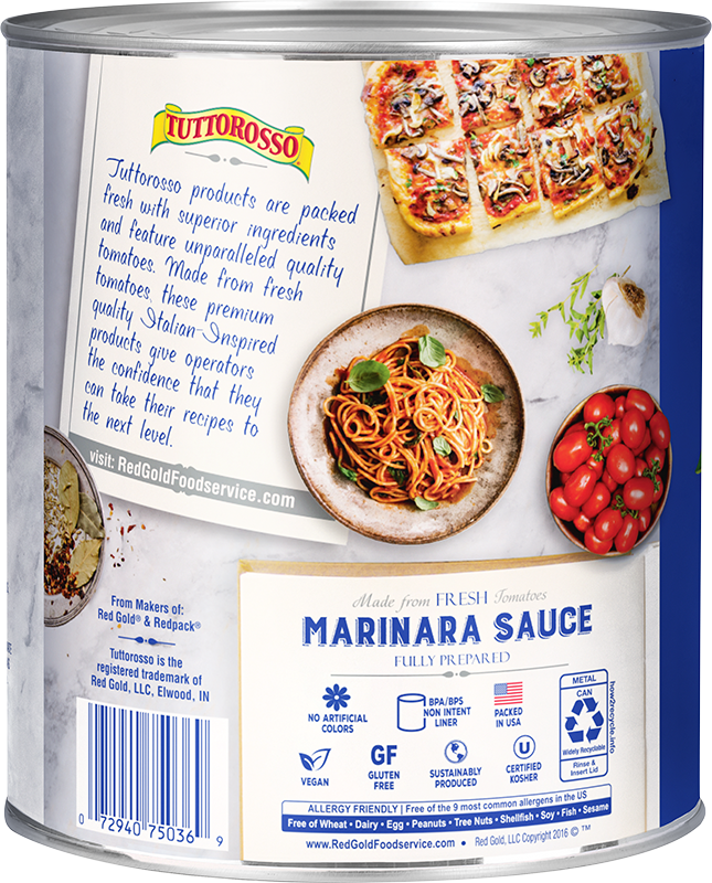#10 Tuttorosso Fresh Fully Prepared Marinara Sauce Image:2