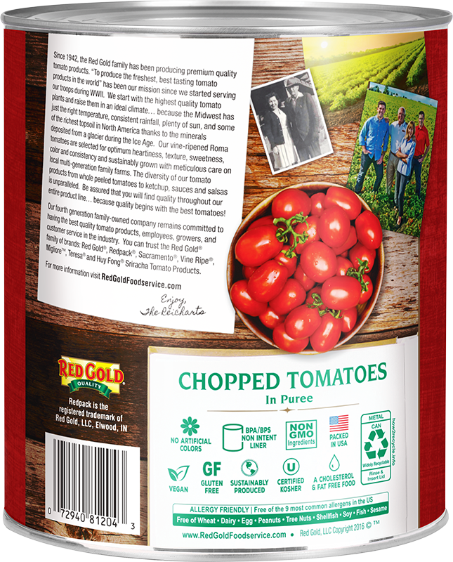 Redpack Chopped Tomatoes in Puree #10 Cans Image:2