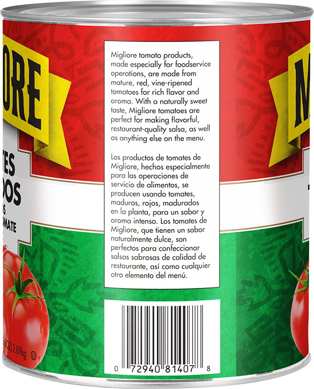 #10 Migliore Diced Tomatoes 3/4″ cut in Juice Image:3