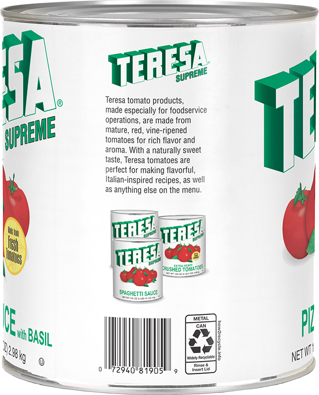 10 Teresa Pizza Sauce Extra Heavy with Basil | Red Gold®