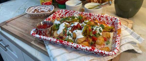 Loaded Tater Tots with Mama Selita’s Jalapeno Ketchup