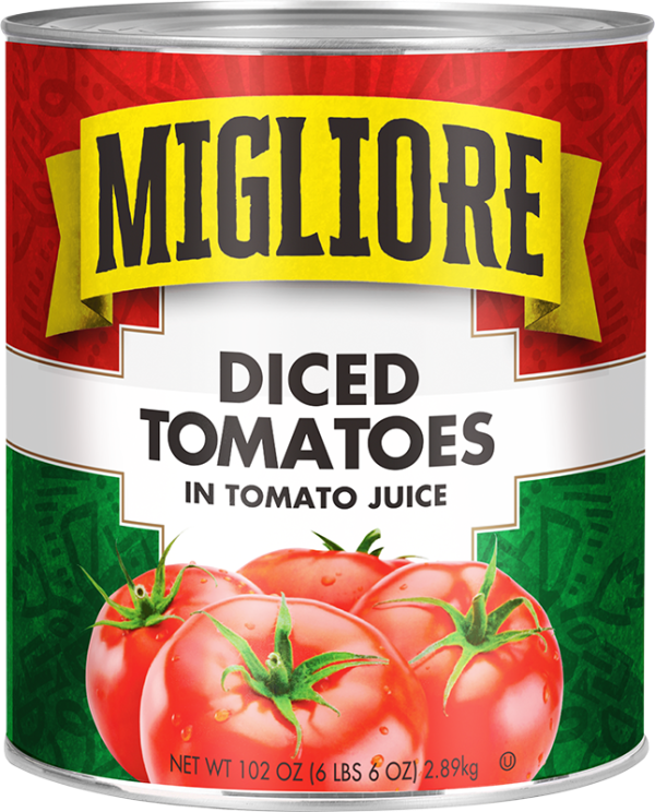 #10 Migliore Diced Tomatoes 3/4″ cut in Juice