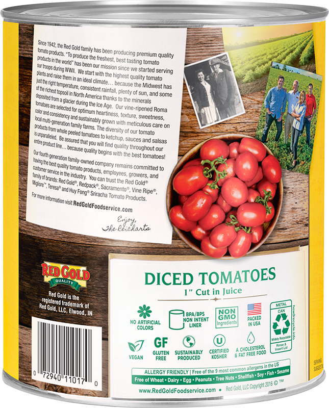 #10 Red Gold® 1″ Diced Tomatoes Image:2
