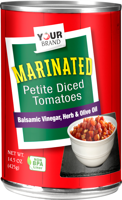14.5 oz Petite Diced Marinated in Balsamic Vinegar, Olive Oil and Herbs Image:1