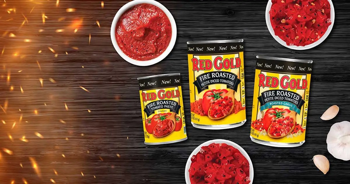 Image of new Red Gold Fire Roasted Tomato products