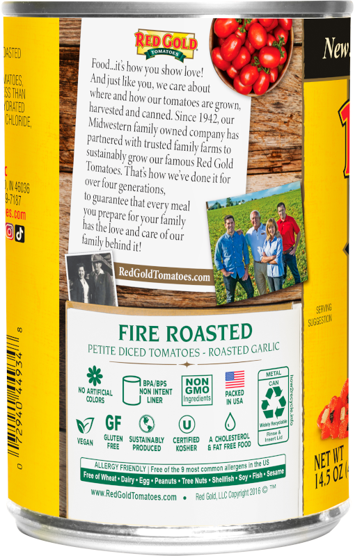 Fire Roasted Petite Diced Tomatoes with Roasted Garlic 14.5 oz Image:2